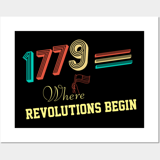 1776 Where Revolutions Begin Wall Art by Hephaestus